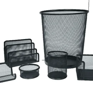 Set de organizar metálico 6 piezas color negro