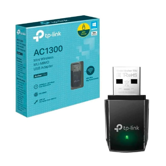 Mini-Adaptador-USB-TPLINK-Inalámbrico-Doble-Banda-AC1300 Mini-Adaptador-USB-TPLINK-Inalámbrico-Doble-Banda-AC1300